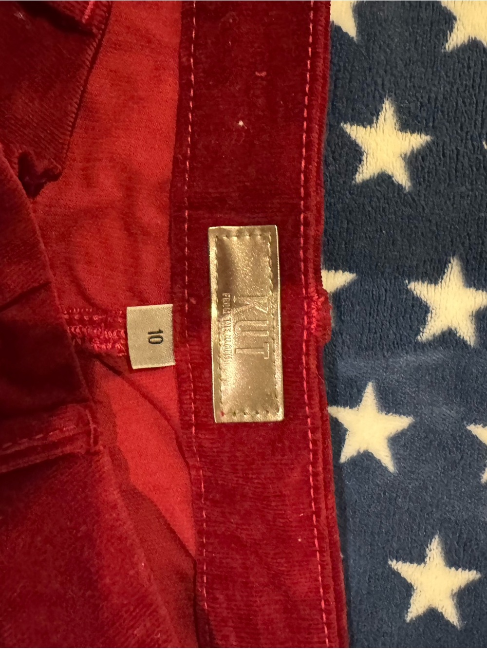 Kut from the Kloth Deep Burgundy Wide-Leg Corduroy Pants - Picture 3 of 7